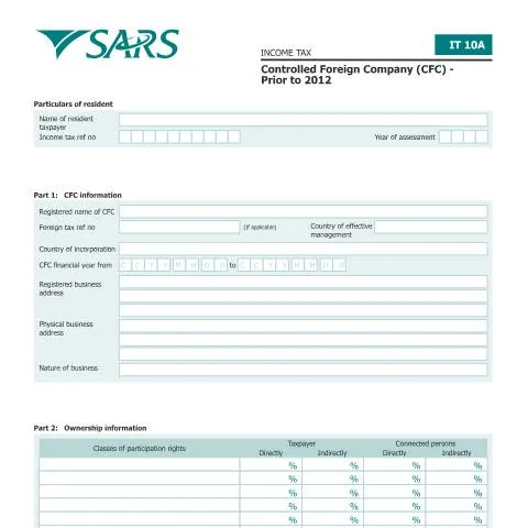 Document preview: The Importance of the IT10A Form for Tax Compliance — Taxes (CERFA n°IT10A)