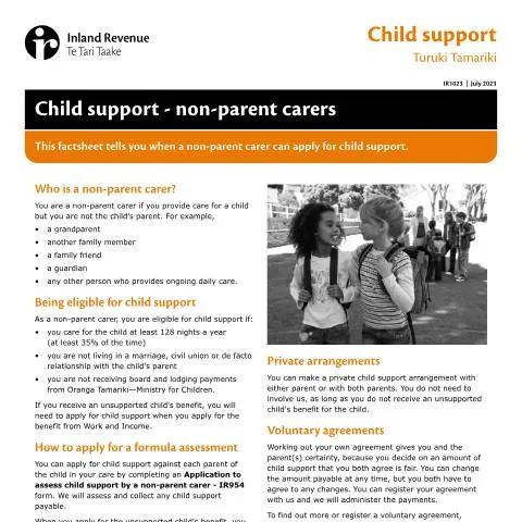 Document preview: Understanding the IR1023 Form for Child Support — Taxes (CERFA n°IR1023)