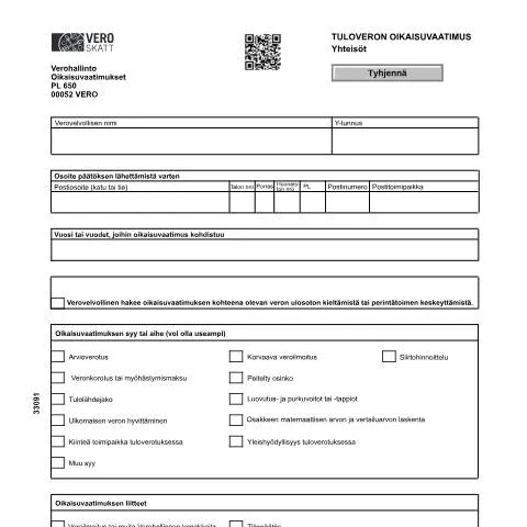 Document preview: Oikaisuvaatimuksen merkitys yrityksille — Verot & verotus (CERFA n°Vero 3309)