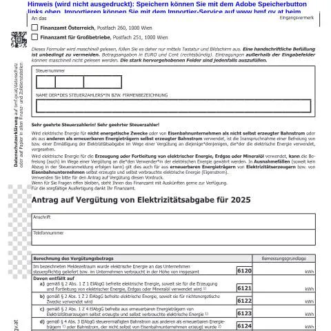 Dokumentvorschau: Rückerstattung der Elektrizitätsabgabe: ELA3 Antrag 2025 — Steuern (CERFA n°ELA3)