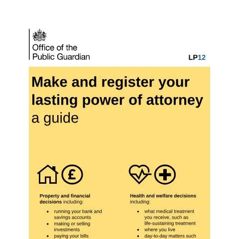 Document preview: LP1F and LP1H Forms: Your Complete LPA Registration Guide — Legal & justice