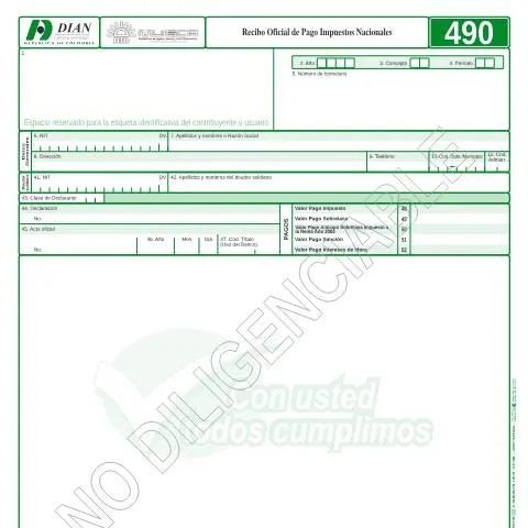 Vista previa del documento Importancia del Recibo Oficial de Pago de Impuestos en Colombia — Impuestos (CERFA n°F490-2004)