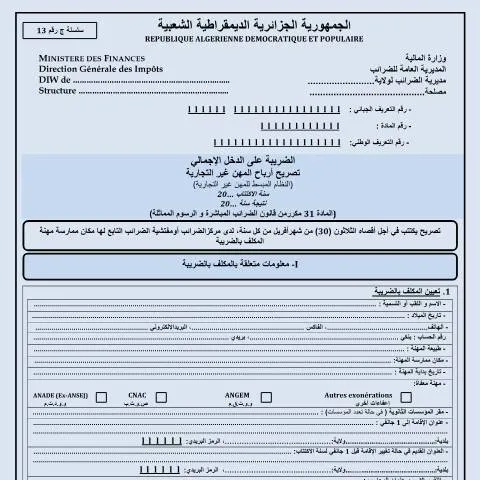 Aperçu du document Comprendre le Formulaire GN°13 pour Vos Déclarations — Impôts & fiscalité (CERFA n°GN°13)