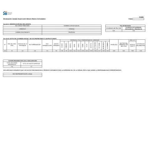 Vista previa del documento Entendiendo el Formulario F1835 en el Contexto Tributario Chileno — Trámites administrativos (CERFA n°F1835)