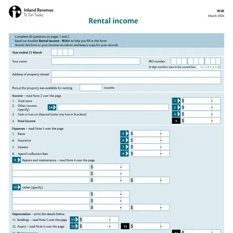Document preview: Navigating the IR3R 2026 Form for Property Owners — Taxes (CERFA n°IR3R)