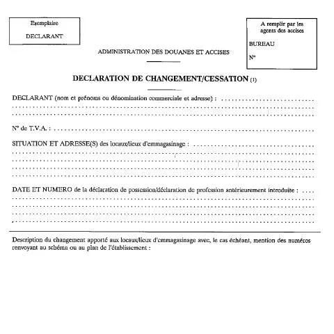 Aperçu du document L'importance de la déclaration de changement dans le secteur de — Démarches administratives (CERFA n°ACC_FORM_109 FR-2017-03-20)