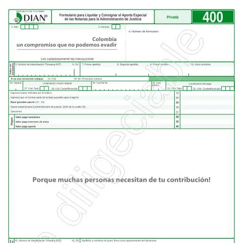 Vista previa del documento Aporte Especial de Notarías: Formulario F400-2016 y su Importancia — Trámites administrativos (CERFA n°F400-2016)