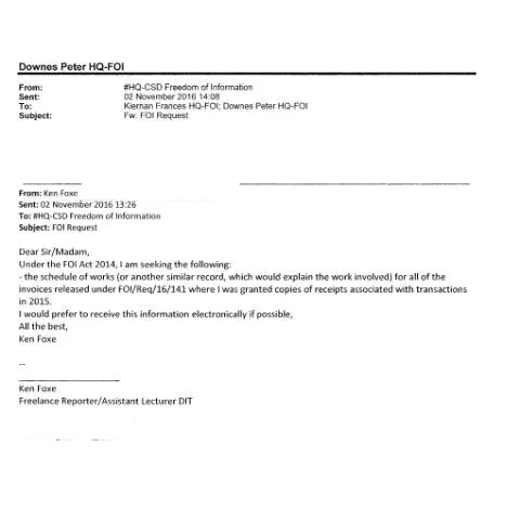 Document preview: A Guide to Submitting FOI Request 16/180 in Ireland — Government & admin