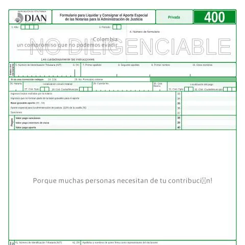 Vista previa del documento El papel del Formulario F400-2010 en la Justicia de Colombia — Trámites administrativos (CERFA n°F400-2010)