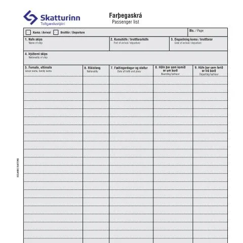 Document preview: Skref til að skrá farþega í tollgæslu — Tollur & innflutningur