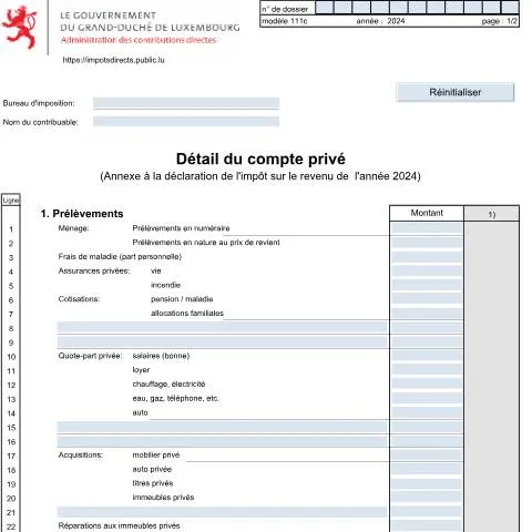 Aperçu du document Comprendre le formulaire 111c pour votre déclaration d'impôts — Impôts & fiscalité (CERFA n°111c)