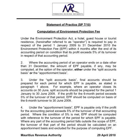 Document preview: Navigating the SP 07/10 for Environmental Compliance — Government & admin (CERFA n°SP72010EPF)