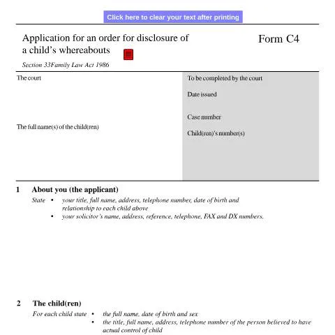 Document preview: Compelling Child Location Disclosure Through UK Court Orders — Legal & justice
