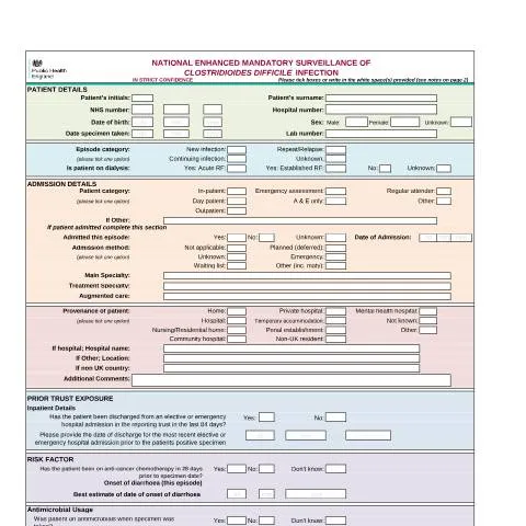 Document preview: Understanding the CDI Surveillance Form in Public Health — Health