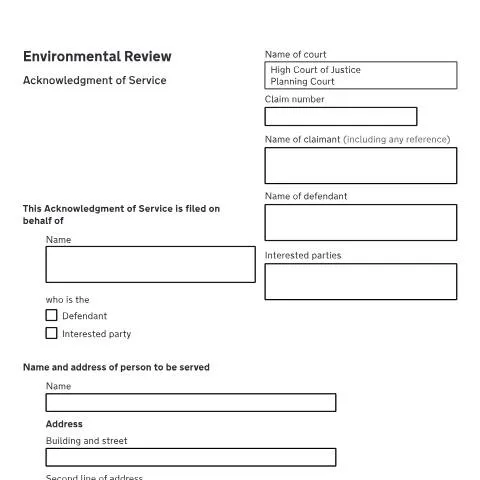 Document preview: Understanding Form N467PC for Environmental Review Claims — Legal & justice