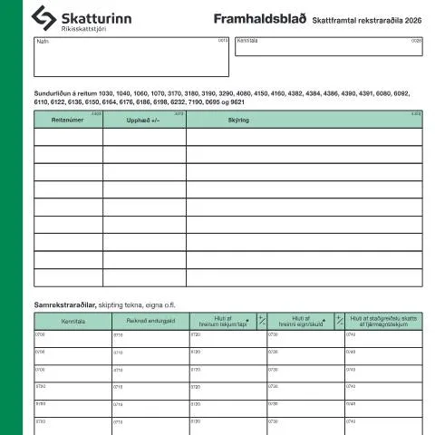 Document preview: Skattframtal rekstraraðila 2026: RSK 4.14 — Skattar & fjármál (CERFA n°RSK 4.14)