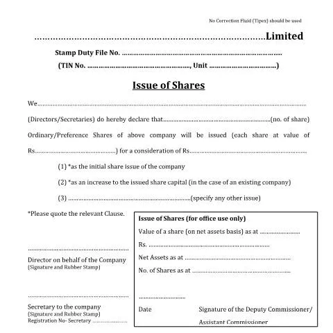 Document preview: Understanding the Application for Issue of Shares Process in Sri Lanka — Government & admin