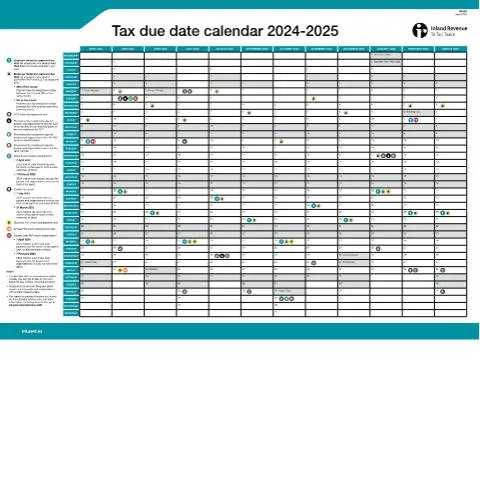 Document preview: Essential Tax Deadlines for 2024-2025 in New Zealand — Taxes (CERFA n°IR328)