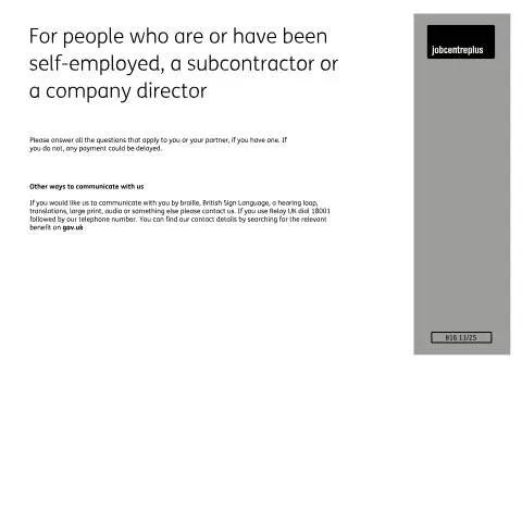 Document preview: B16 Declaration Requirements for Entrepreneurs on Universal Credit — Work & employment