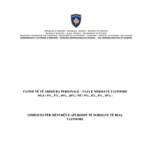 Document preview: Shqyrtimi i Normave Tatimore të Reja në Kosovë — Procedura administrative