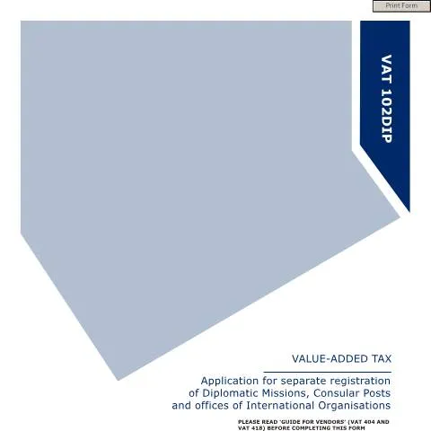 Document preview: Understanding the VAT102DIP Form for International Offices — Taxes (CERFA n°VAT102DIP)
