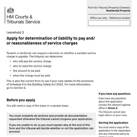 Document preview: Service Charge Dispute Resolution Through First-tier Tribunal — Government & admin