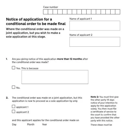 Document preview: Understanding the UK Form D36A: Final Conditional Order Notice — Legal & justice (D36A)