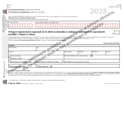 Dokumentvorschau: Wichtige Informationen zum E6b-SL Formular für 2025 — Steuern (CERFA n°E6b-SL)