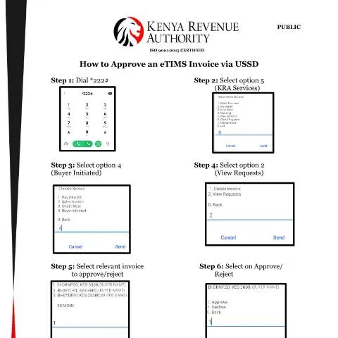 Document preview: Step-by-Step USSD Consent for Invoicing in Kenya — Government & admin (CERFA n°USSD-Consent-Step-by-Step-Guide---Buyer-Initiated-Invoicing)
