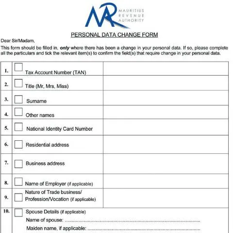 Document preview: Understanding the Importance of the Personal Data Change Form — Government & admin (PersonalDataformNew)