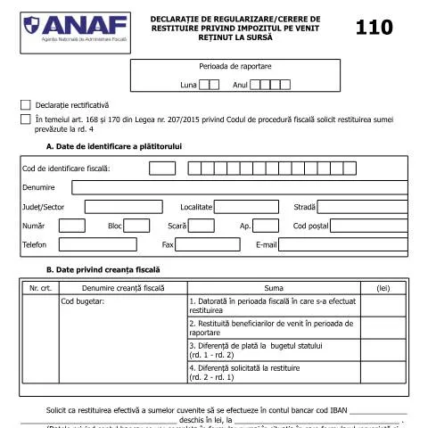 Document preview: Importanța Declarației D110_OPANAF_2779/2017 în fiscalitate — Impozite & fiscalitate (CERFA n°D110_OPANAF_2779_2017)