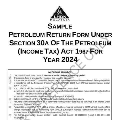Document preview: Panduan Lengkap Borang CPE 2024 untuk Syarikat Petroleum — Cukai & percukaian