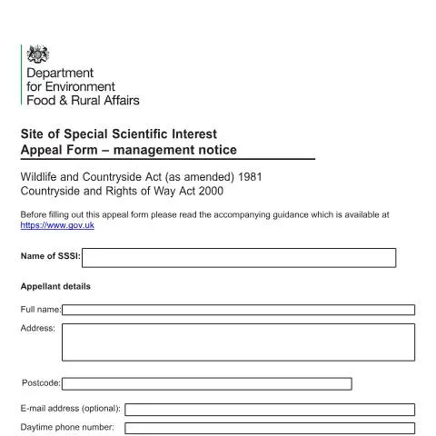 Document preview: Navigating the Appeal Process for SSSI Management Notices — Legal & justice