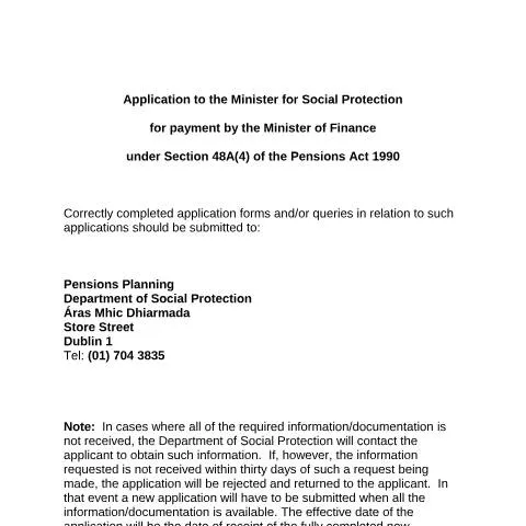 Document preview: Understanding Section 48A Ministerial Guidelines for Pension Schemes — Government & admin