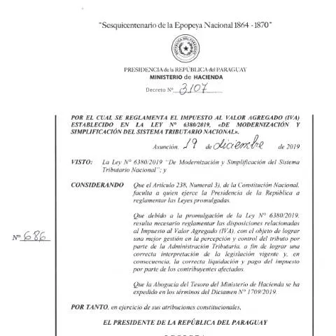 Vista previa del documento Regulación del IVA en Paraguay con Decreto N° 3107-19 — Impuestos