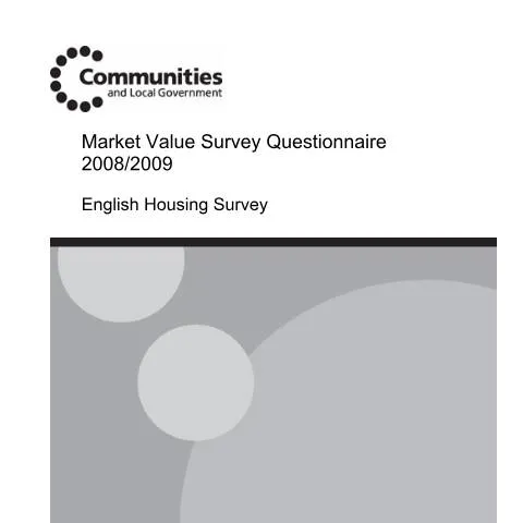 Document preview: Navigating the Market Value Survey Questionnaire for EHS — Housing