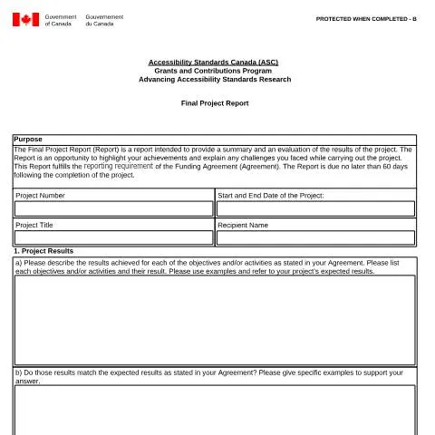 Document preview: Understanding the Final Project Report on Accessibility Standards — Government & admin (CERFA n°GC-EMP5675.xdp)