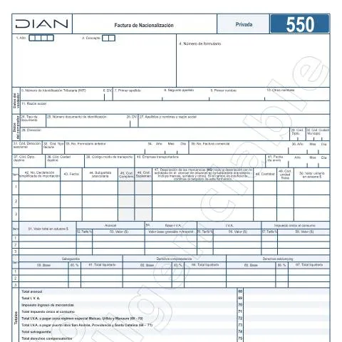 Vista previa del documento La Relevancia de la Factura de Nacionalización en Colombia — Trámites administrativos (CERFA n°F550-2025)