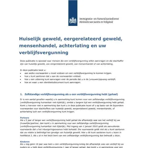 Documentvoorvertoning: Verblijfsvergunning aanvragen bij huiselijk geweld — Immigratie & visa (CERFA n°3083)
