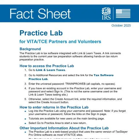 Document preview: Navigating IRS Publication 5377 for Volunteer Tax Assistance — Taxes (CERFA n°PUB-5377)