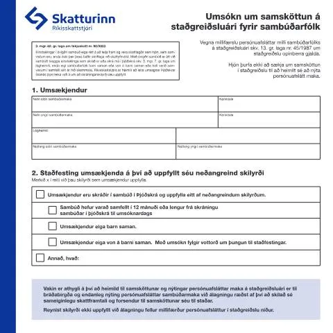Document preview: Skattaleg samsköttun fyrir sambúðarfólk - RSK 5.47 — Skattar & fjármál (CERFA n°RSK 5.47)