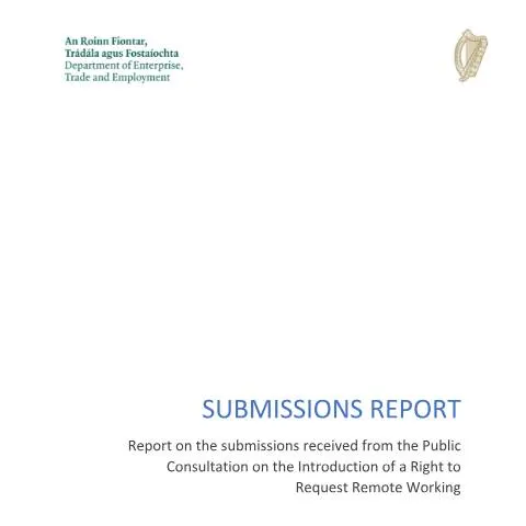 Document preview: Insights from Ireland's Remote Working Consultation Report — Work & employment