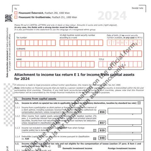 Dokumentvorschau: E1kv-UK: Wichtige Informationen zur Steuererklärung 2024 — Steuern (CERFA n°E1kv-UK)