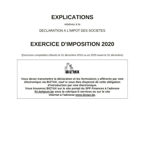 Aperçu du document Comprendre la déclaration à l'impôt des sociétés pour 2020 — Impôts & fiscalité (CERFA n°121-declaration-isoc-explications-2020)