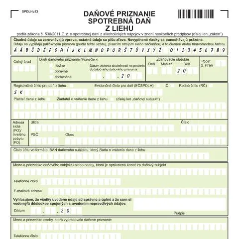 Document preview: Dôležitosť formulára SPDLHv23 v daňovom procese — Administratívne úkony (CERFA n°SPDLHv23)