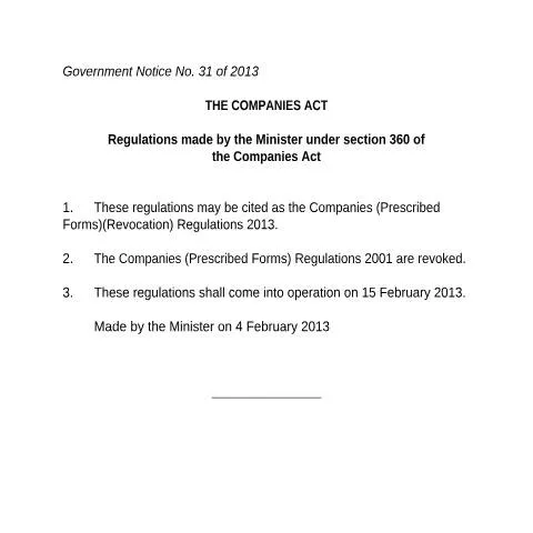 Document preview: The Impact of GN312013 on Business Regulations in Mauritius — Government & admin (GN312013)