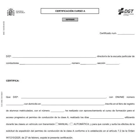 Vista previa del documento Modelo 10: Clave para tu licencia de conducción de clase A — Trámites administrativos (CERFA n°10)