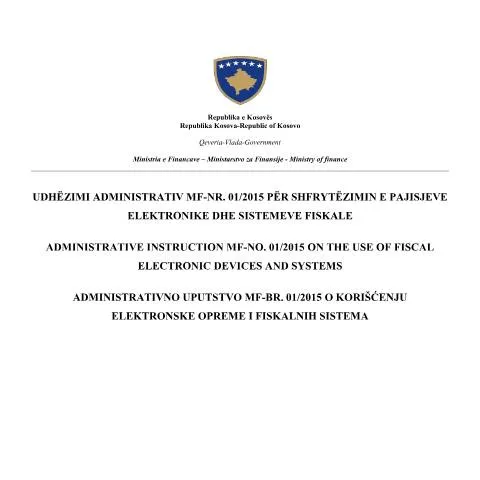 Document preview: Rregullat e Pajisjeve Fiskale në Kosovë — Procedura administrative