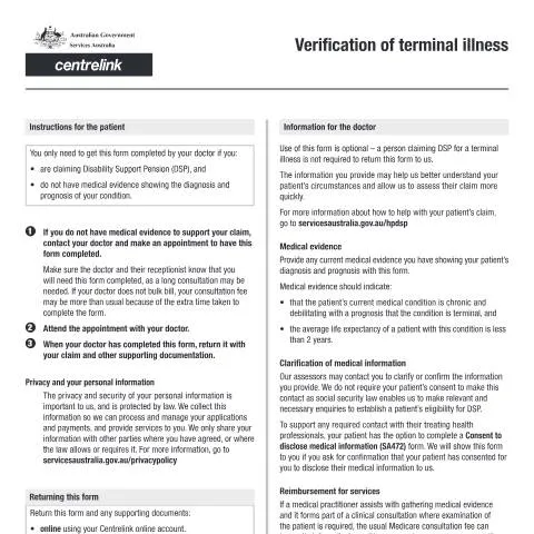 Document preview: Navigating the SA495 Form for Terminal Illness Support — Health (CERFA n°SA495)