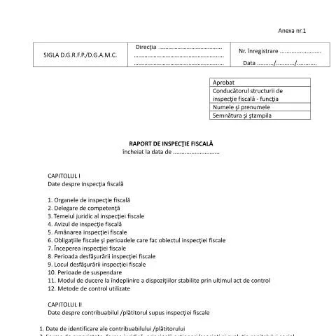 Document preview: Rolul esențial al raportului de inspecție fiscală în conformitatea — Impozite & fiscalitate (CERFA n°O3710_15_A1_A2)